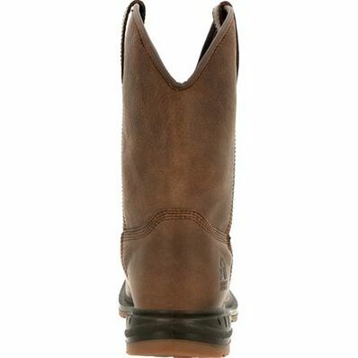 Rocky Men's Worksmart Unlined Western Boot in Dark Brown