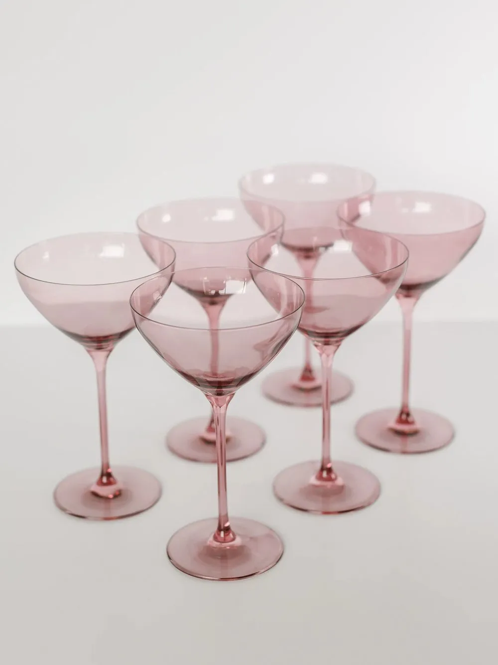 Rose Martini Glasses, Set of 6