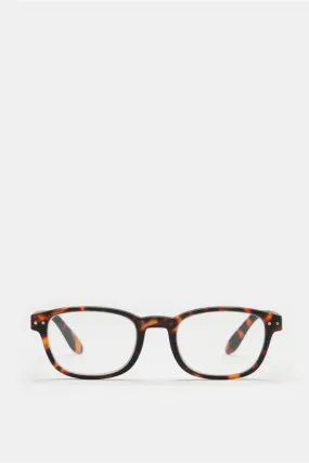 SEE CONCEPT reading glasses '#B' dark brown patterned