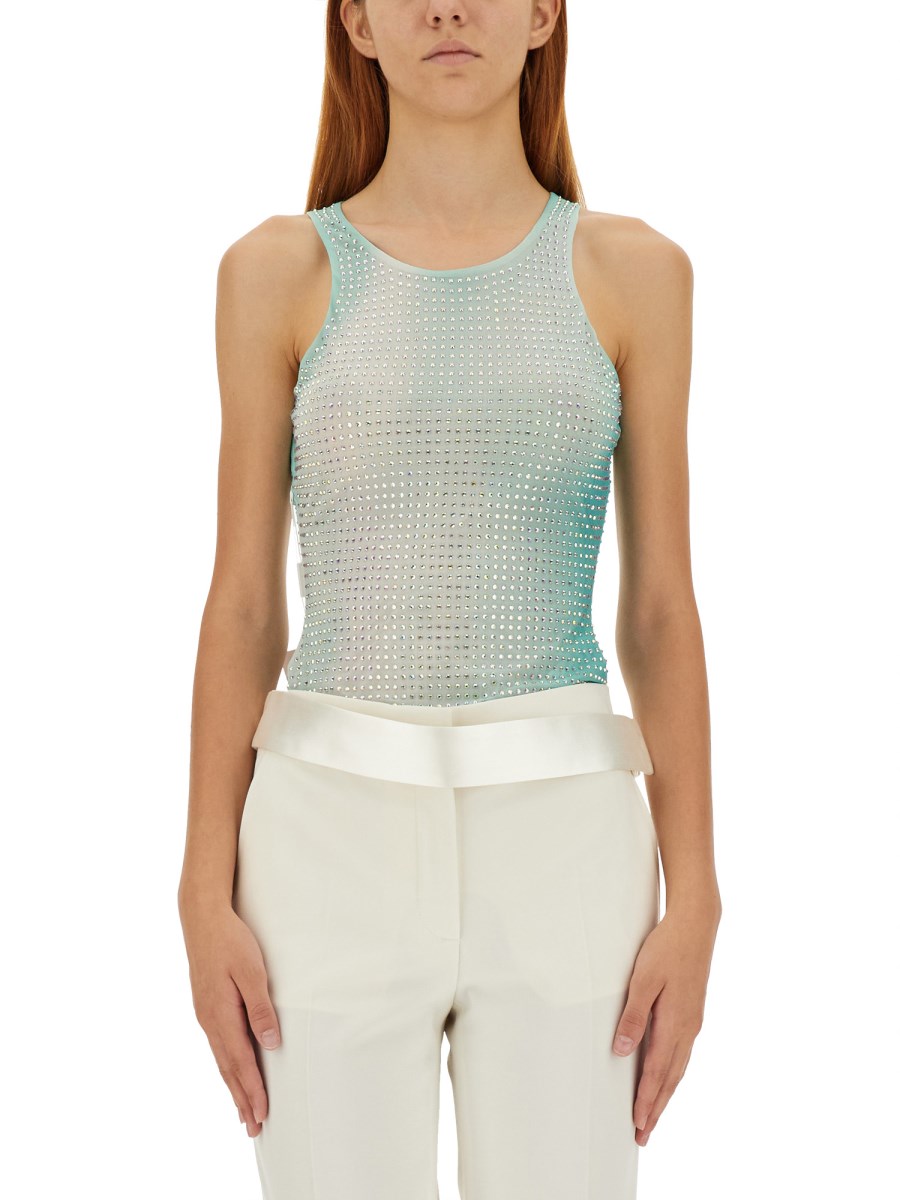 SELF-PORTRAIT    RACER TOP WITH CRYSTALS