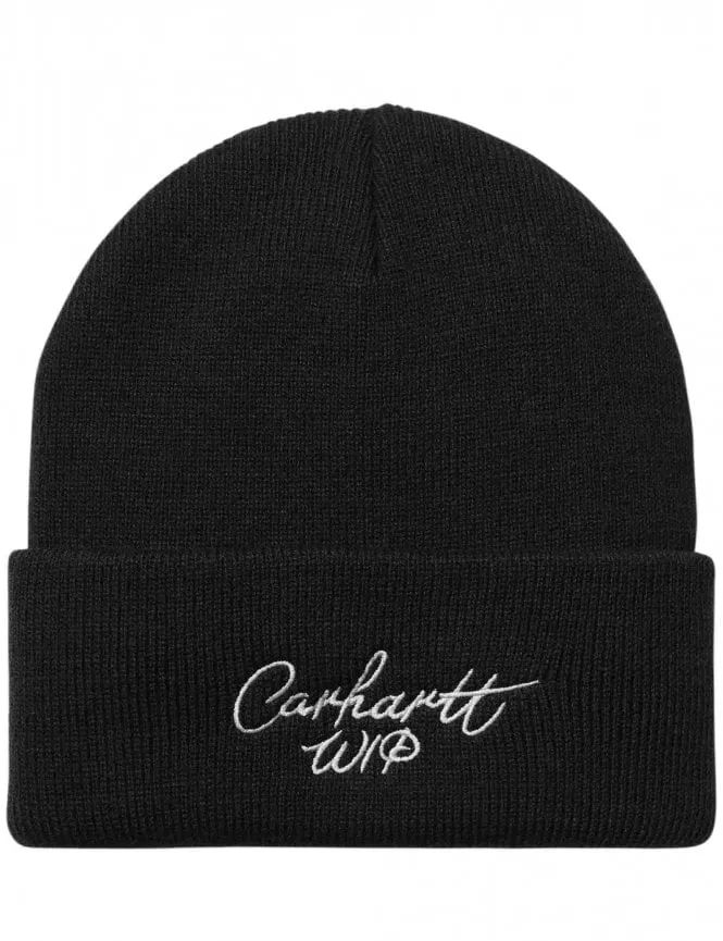 Signature Beanie Hat - Black/Wax