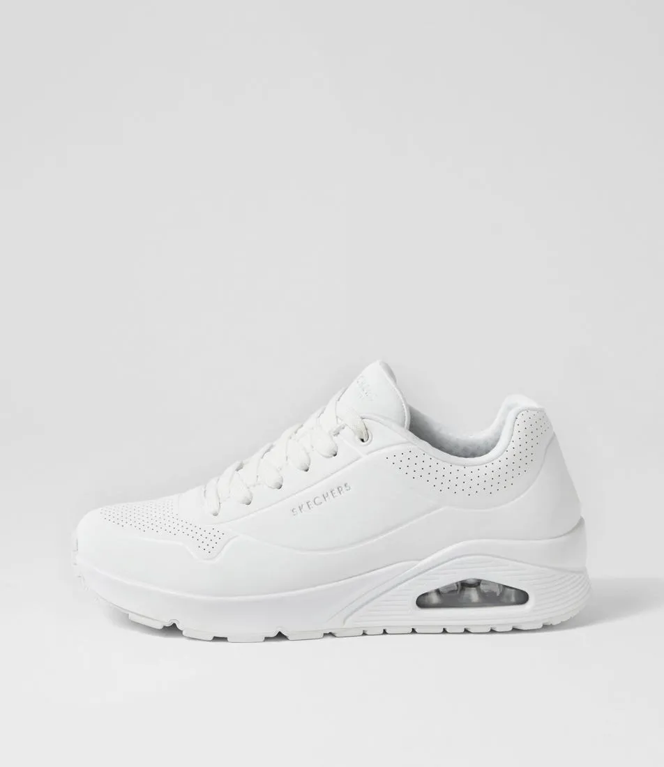 SKECHERS Uno  Stand On Air White Sneakers