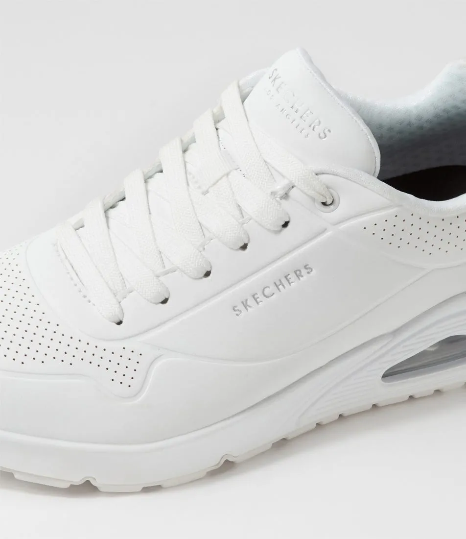 SKECHERS Uno  Stand On Air White Sneakers