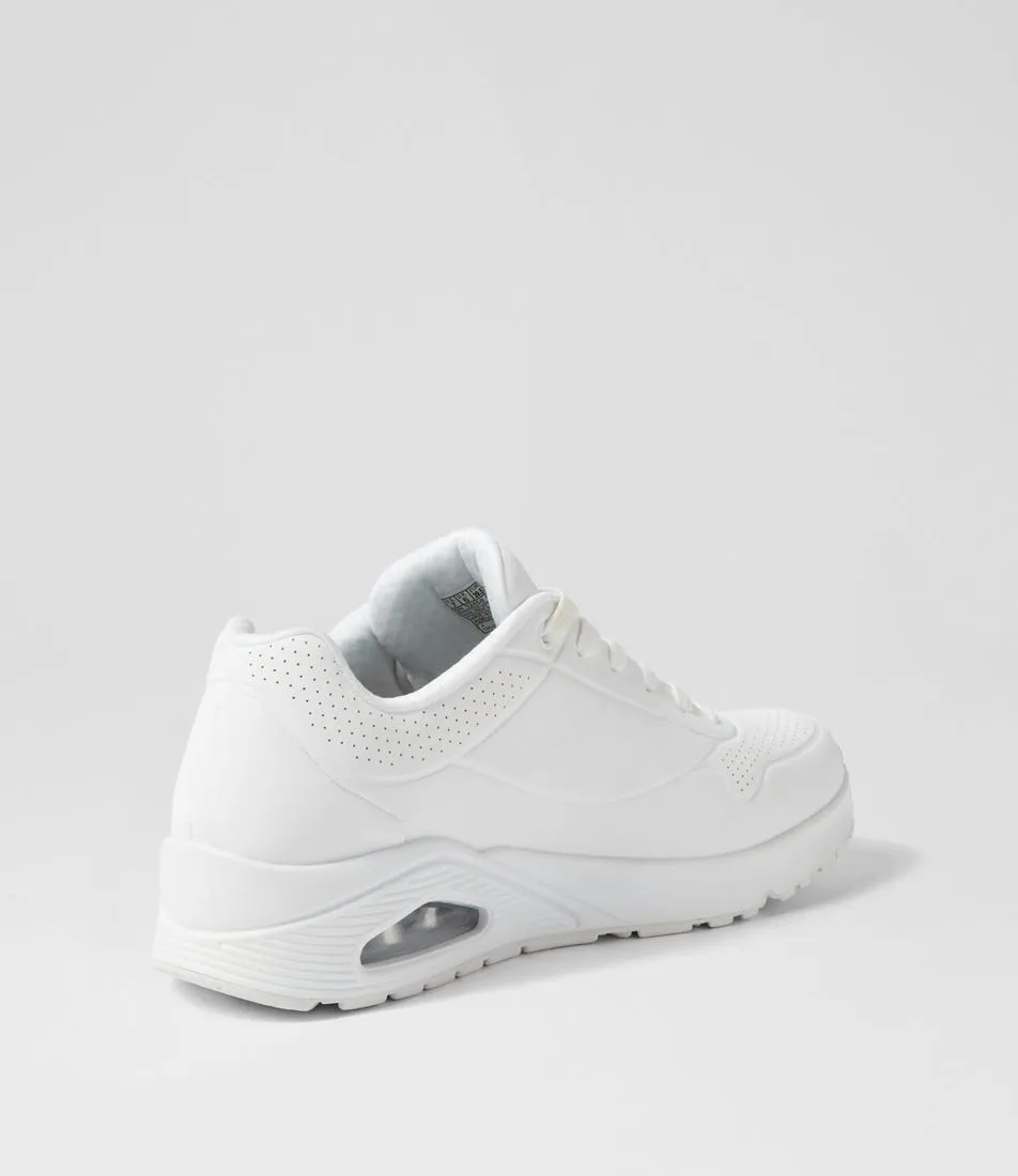 SKECHERS Uno  Stand On Air White Sneakers