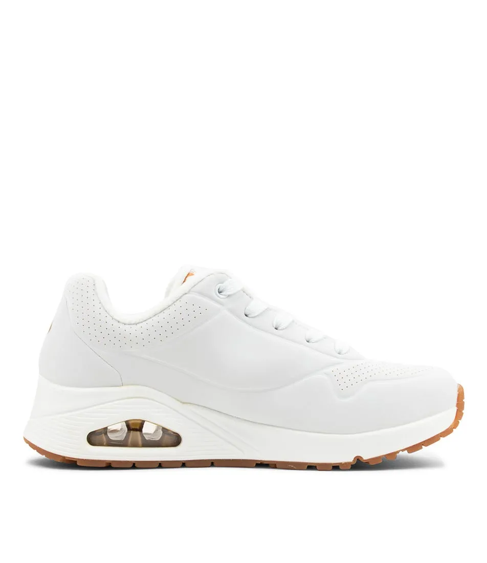 SKECHERS Uno White Gold Sneakers