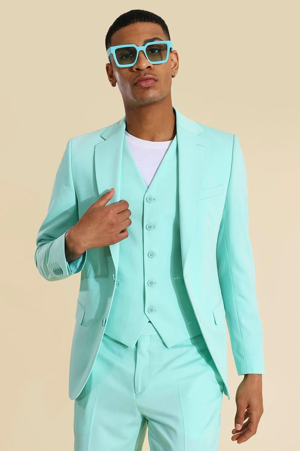 Skinny Single Breasted Suit Jacket