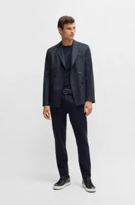 Slim-fit jacket in a herringbone wool blend