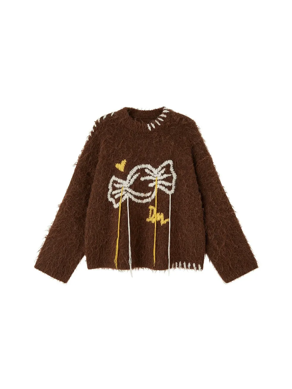 Soft Waxy Candy Embroidered Sweater