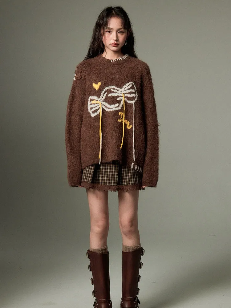 Soft Waxy Candy Embroidered Sweater