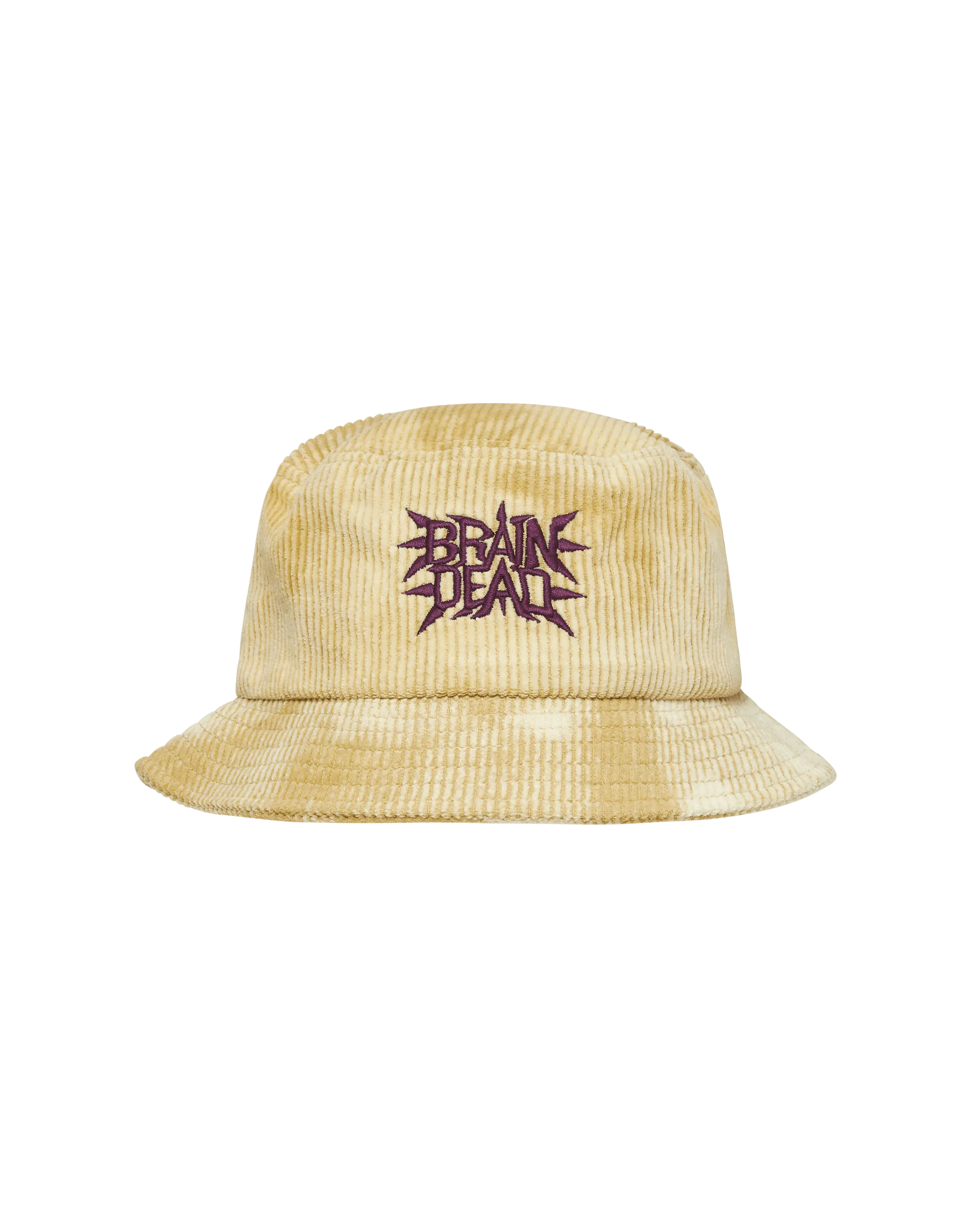 Spikey Bleached Cord Bucket Hat Yellow