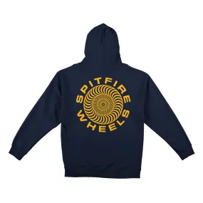 SPITFIRE WHEELS CLASSIC 87 SWIRL ZIP UP HOODIE NAVY GOLD