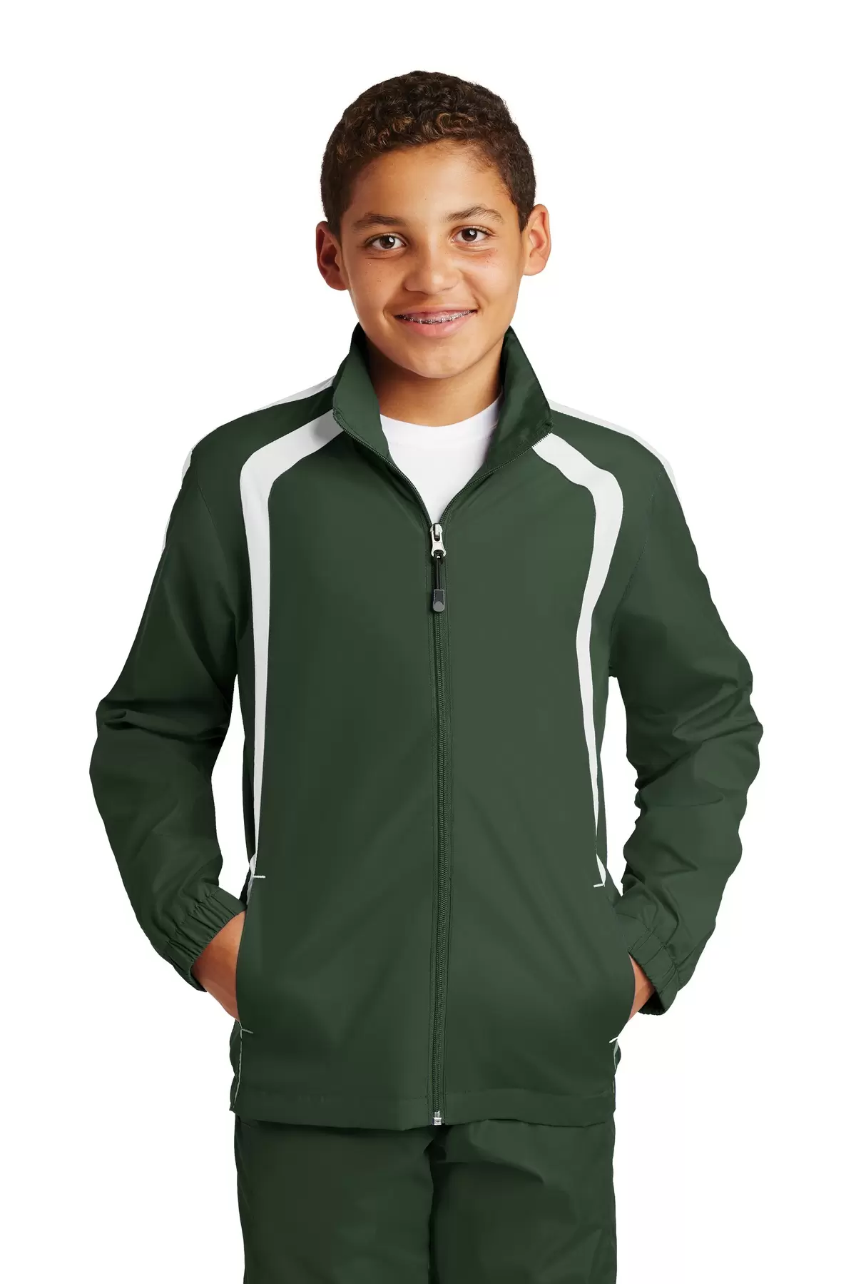 Sport Tek Youth Colorblock Raglan Jacket YST60 SKU: YST60