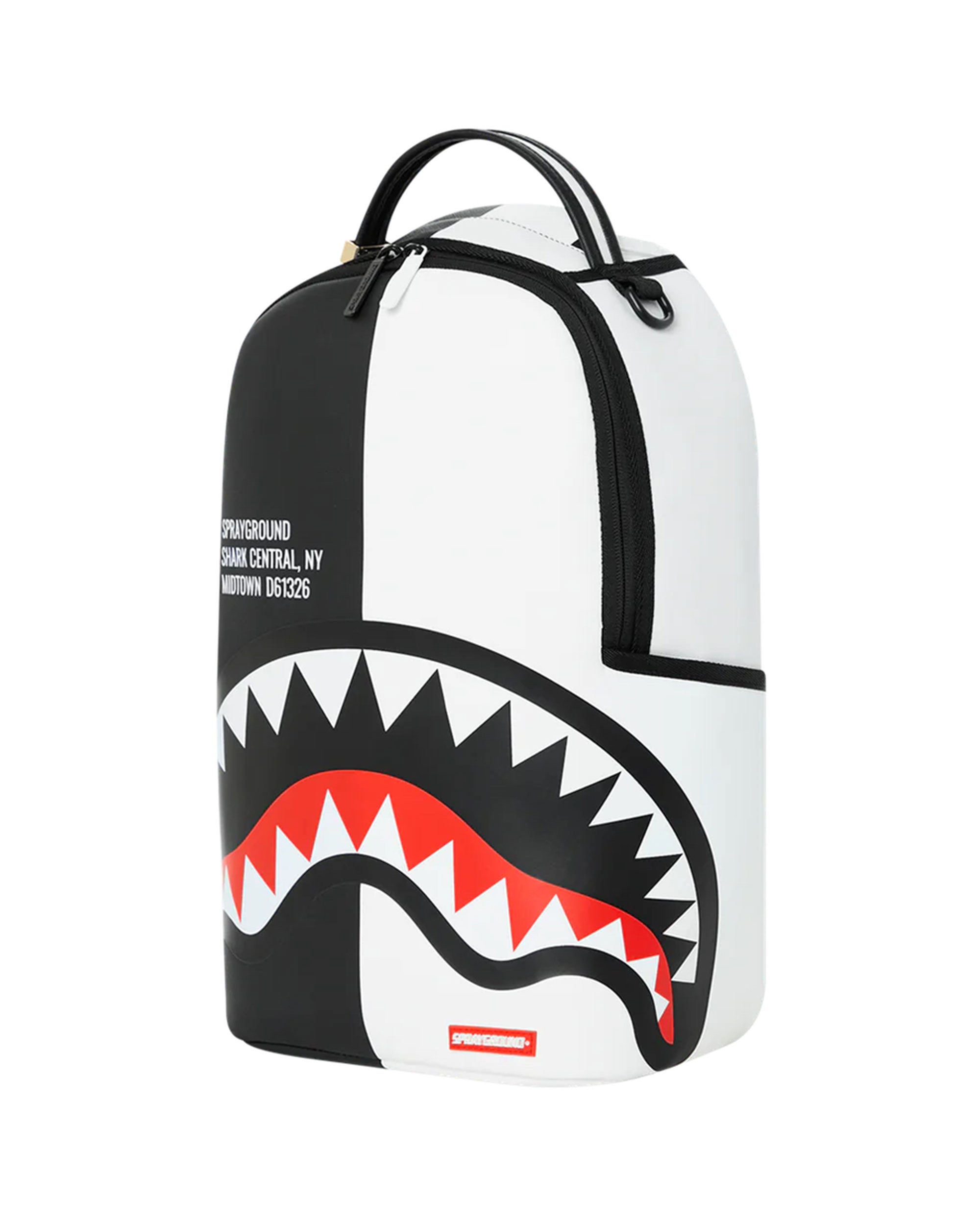 Sprayground Shark Central 2.0 Split Black White Backpack