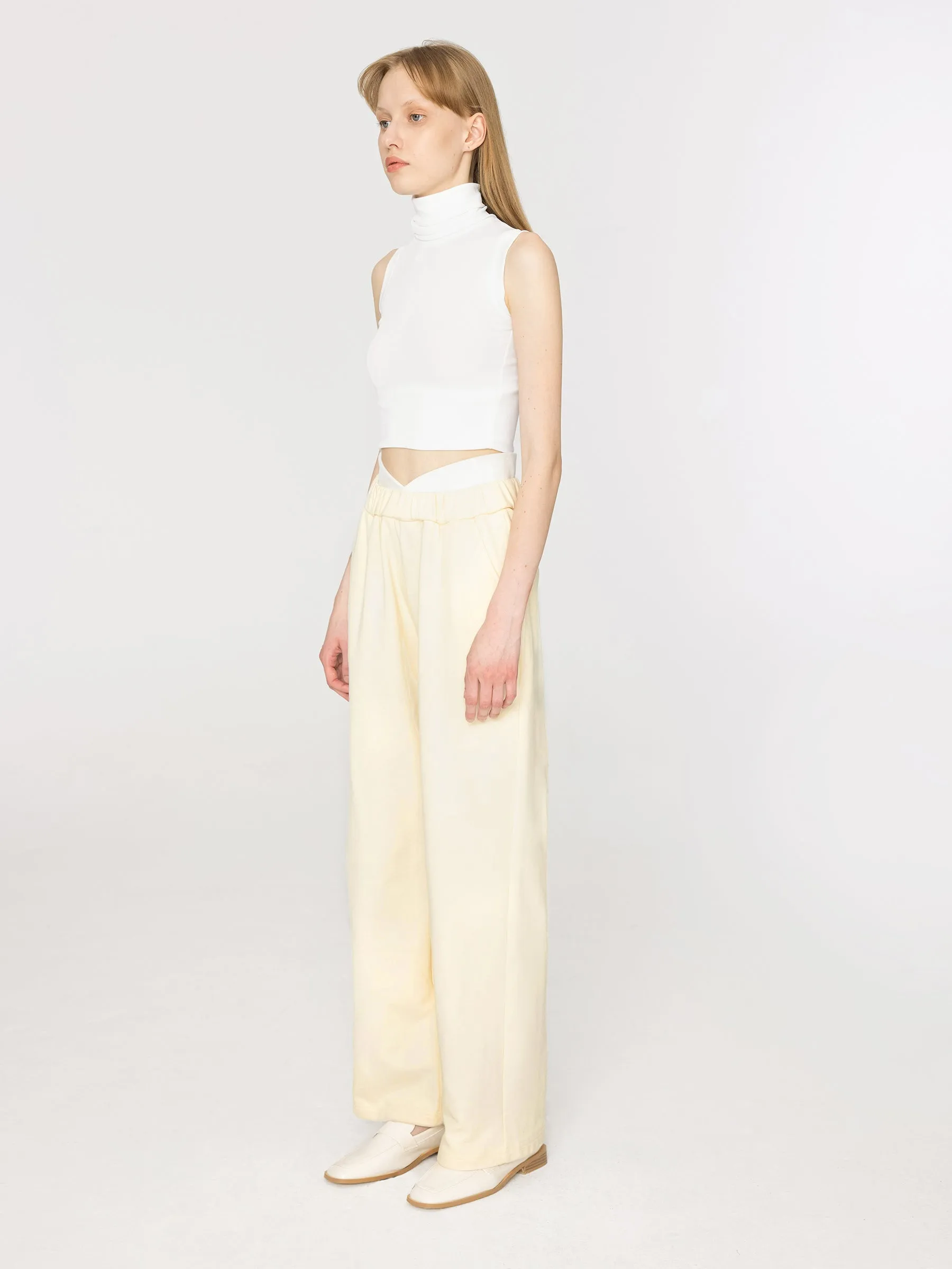 Straight Leg Casual Jersey Trousers