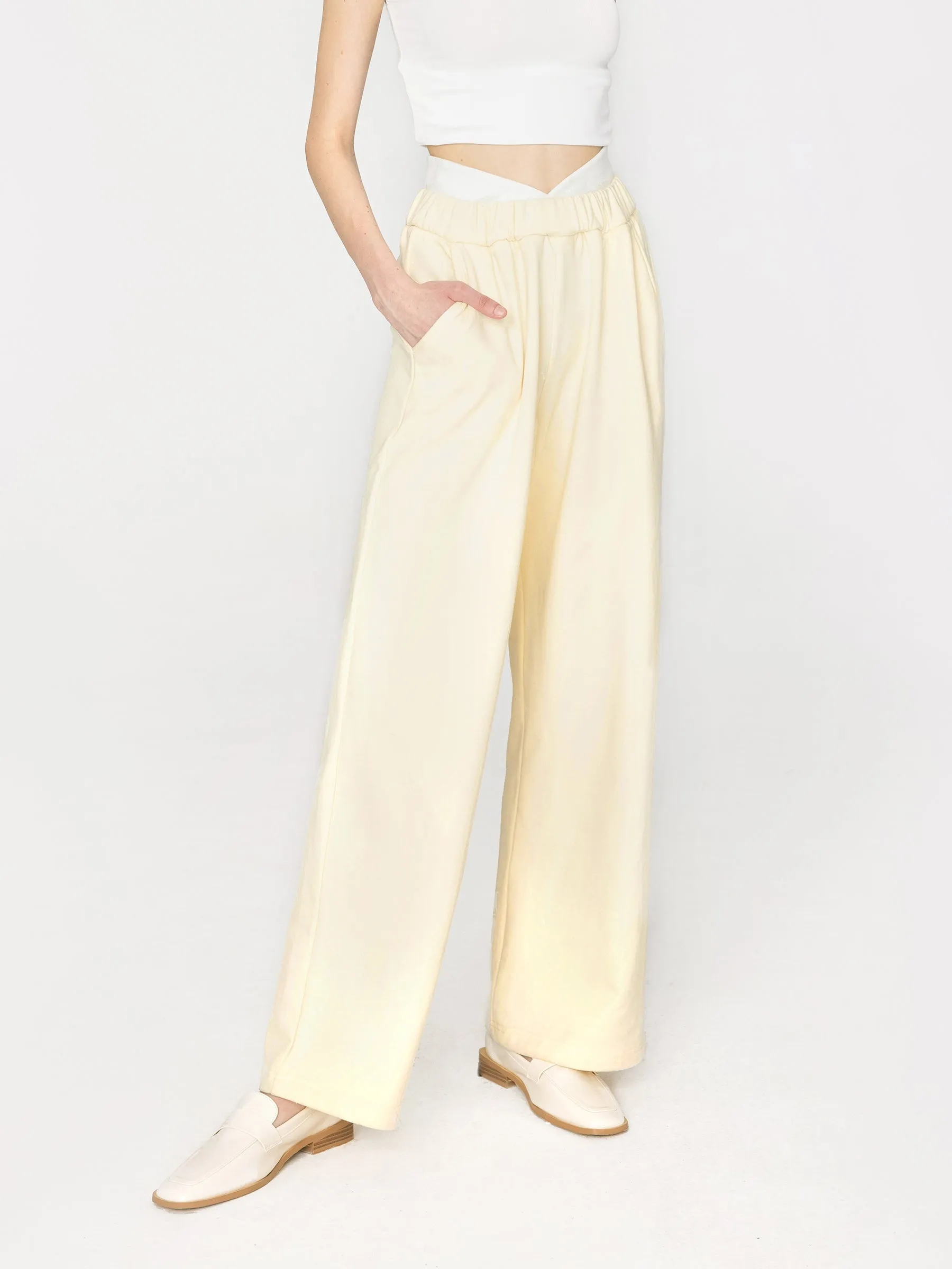 Straight Leg Casual Jersey Trousers