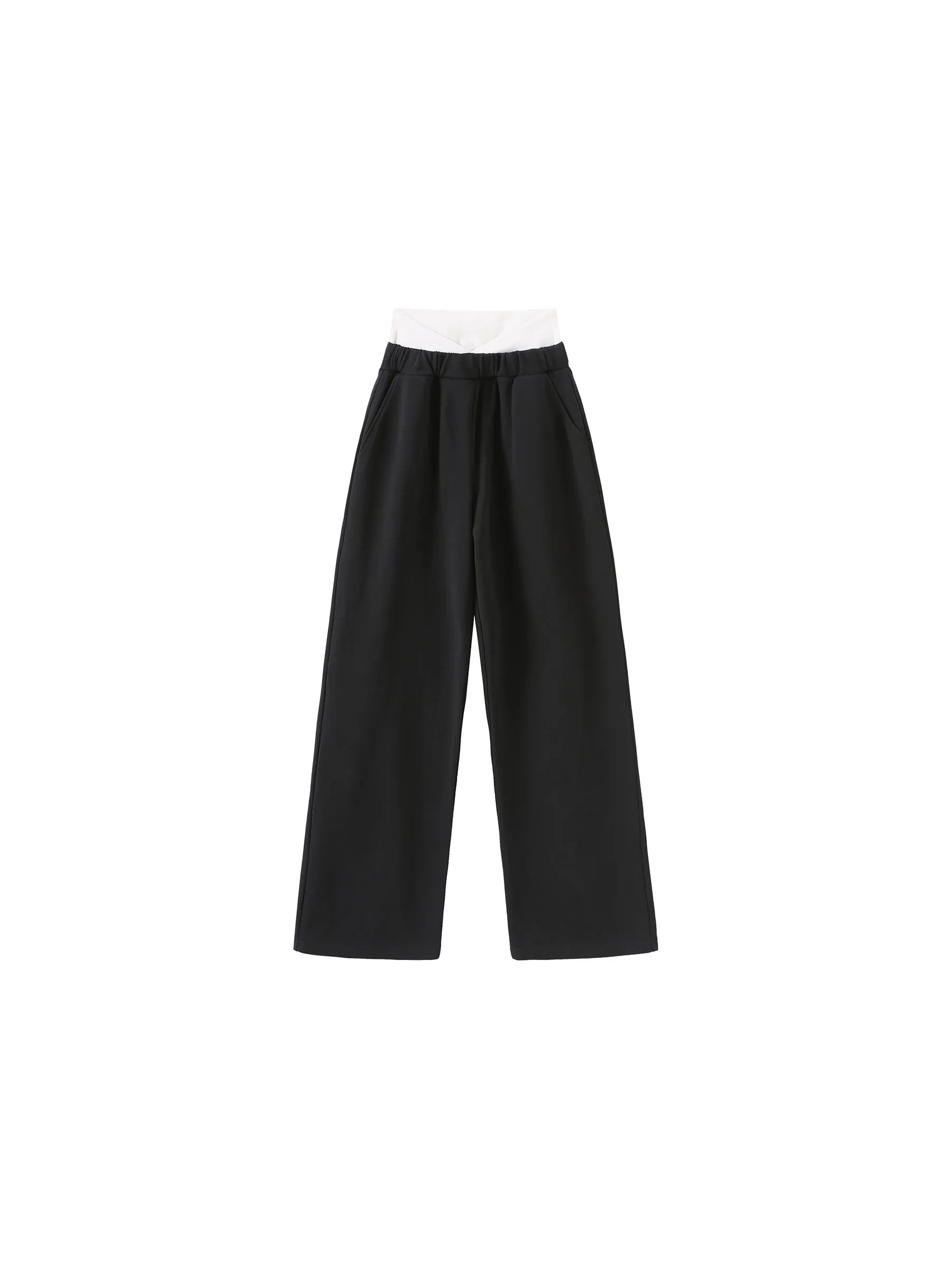 Straight Leg Casual Jersey Trousers