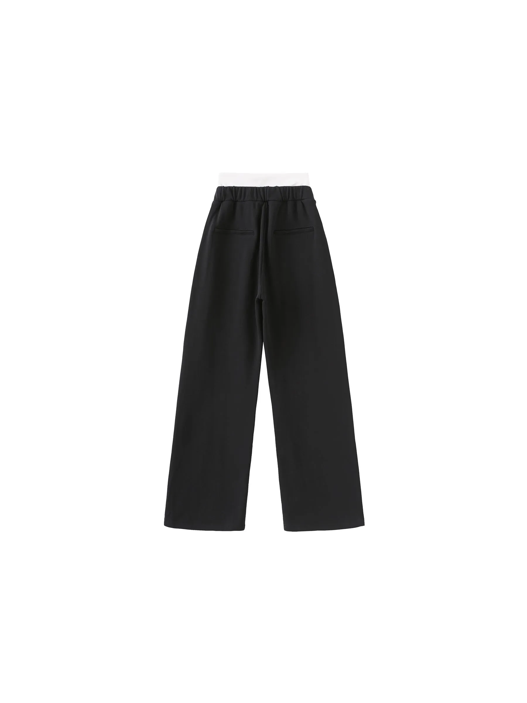 Straight Leg Casual Jersey Trousers