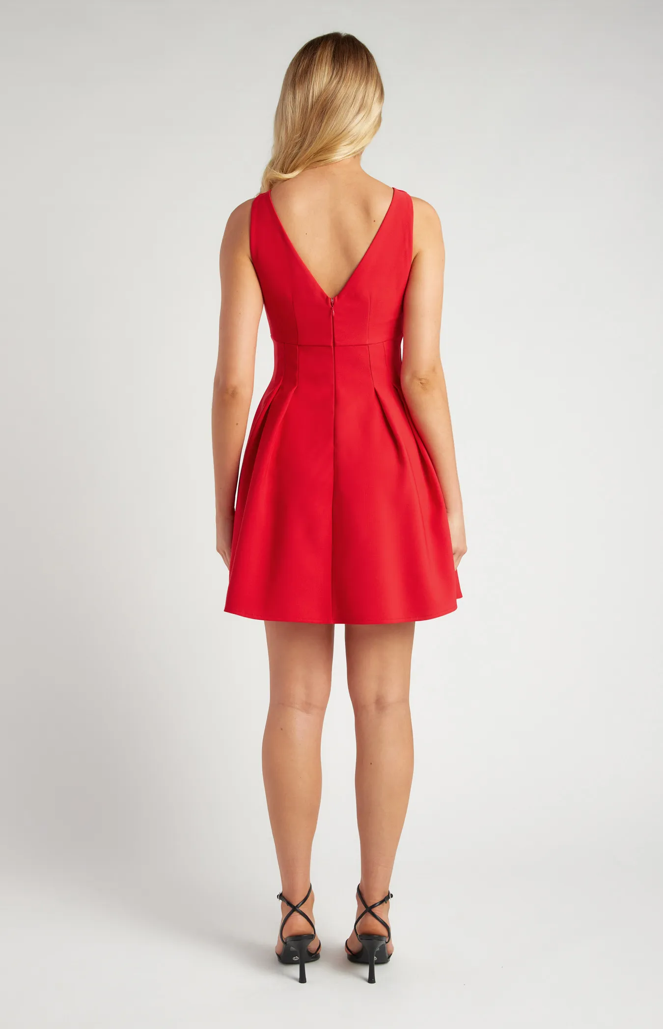 Stretch Fabric Cinched Waist Detail Mini Dress (SDR1710B)