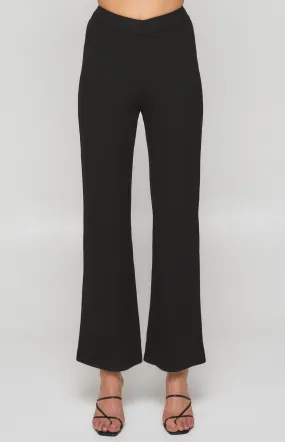 Stretch Fabric V Waist Flare Pants (WPA230B) 