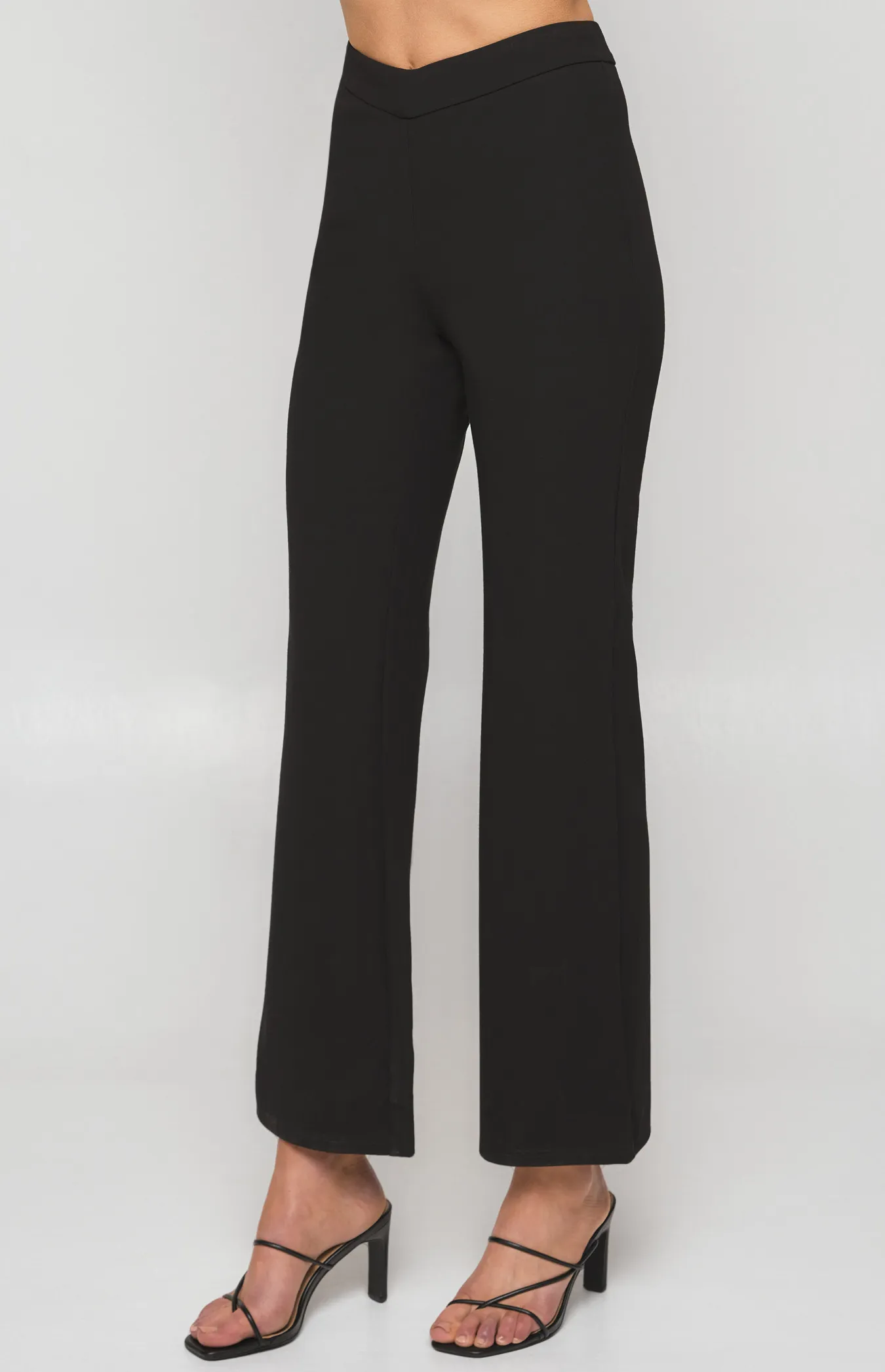 Stretch Fabric V Waist Flare Pants (WPA230B) 