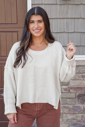 Stylish Perfection Ivory Cropped Sweater