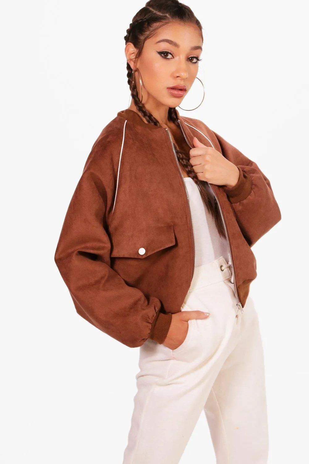 Suede 80's Bomber Jacket