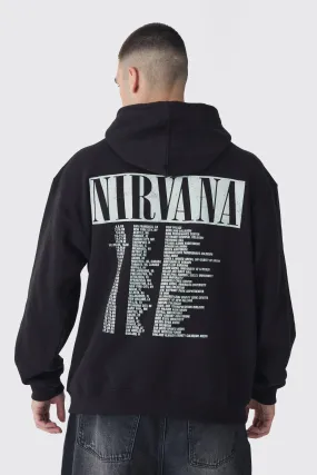 Tall Oversized Nirvana License Tour Date License Hoodie