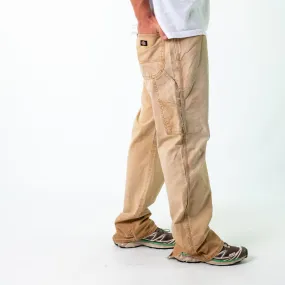 Tan 90s Dickies Canvas Carpenter Jeans Baggy Pants (36x34)