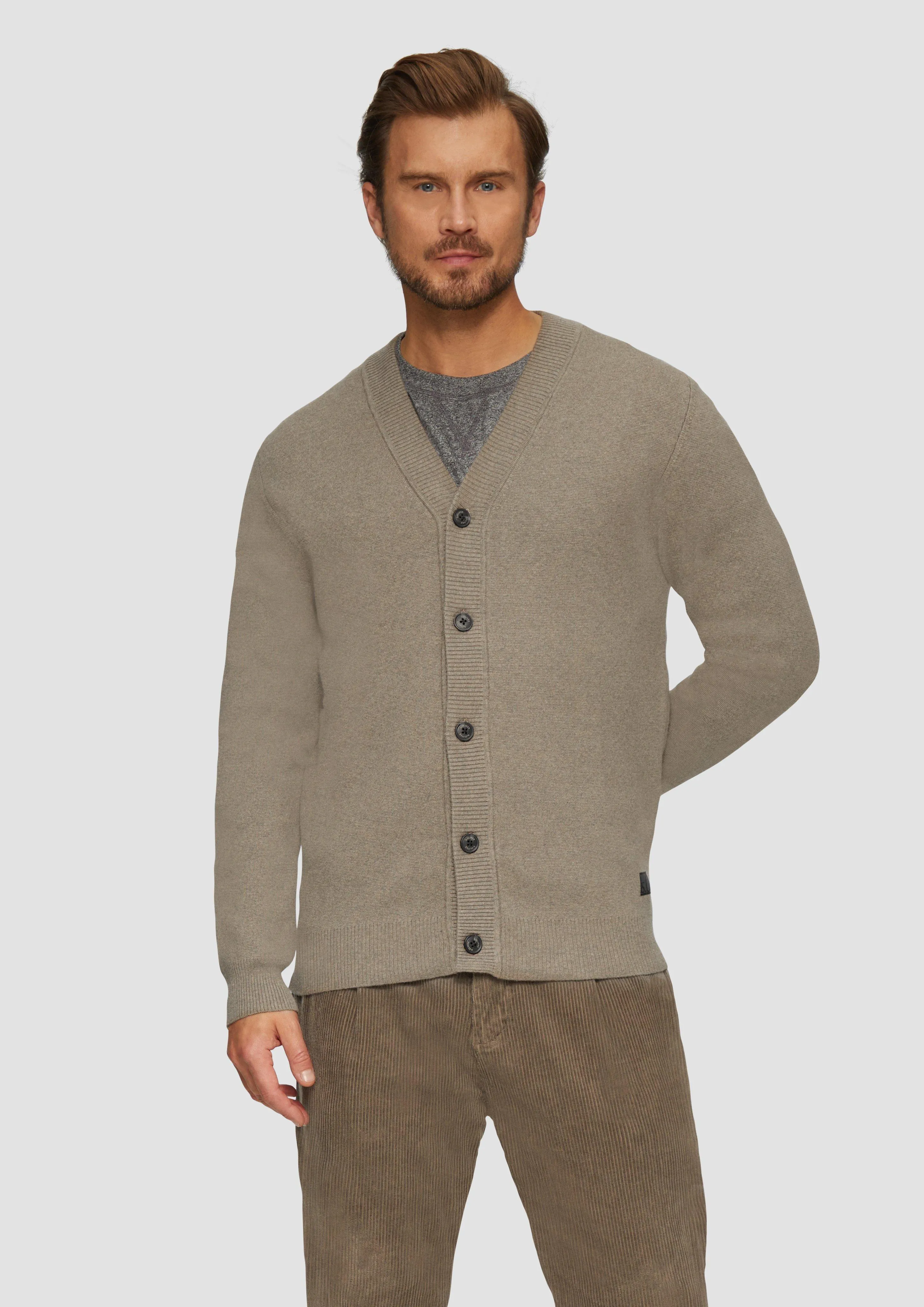 Textured cardigan in a wool blend