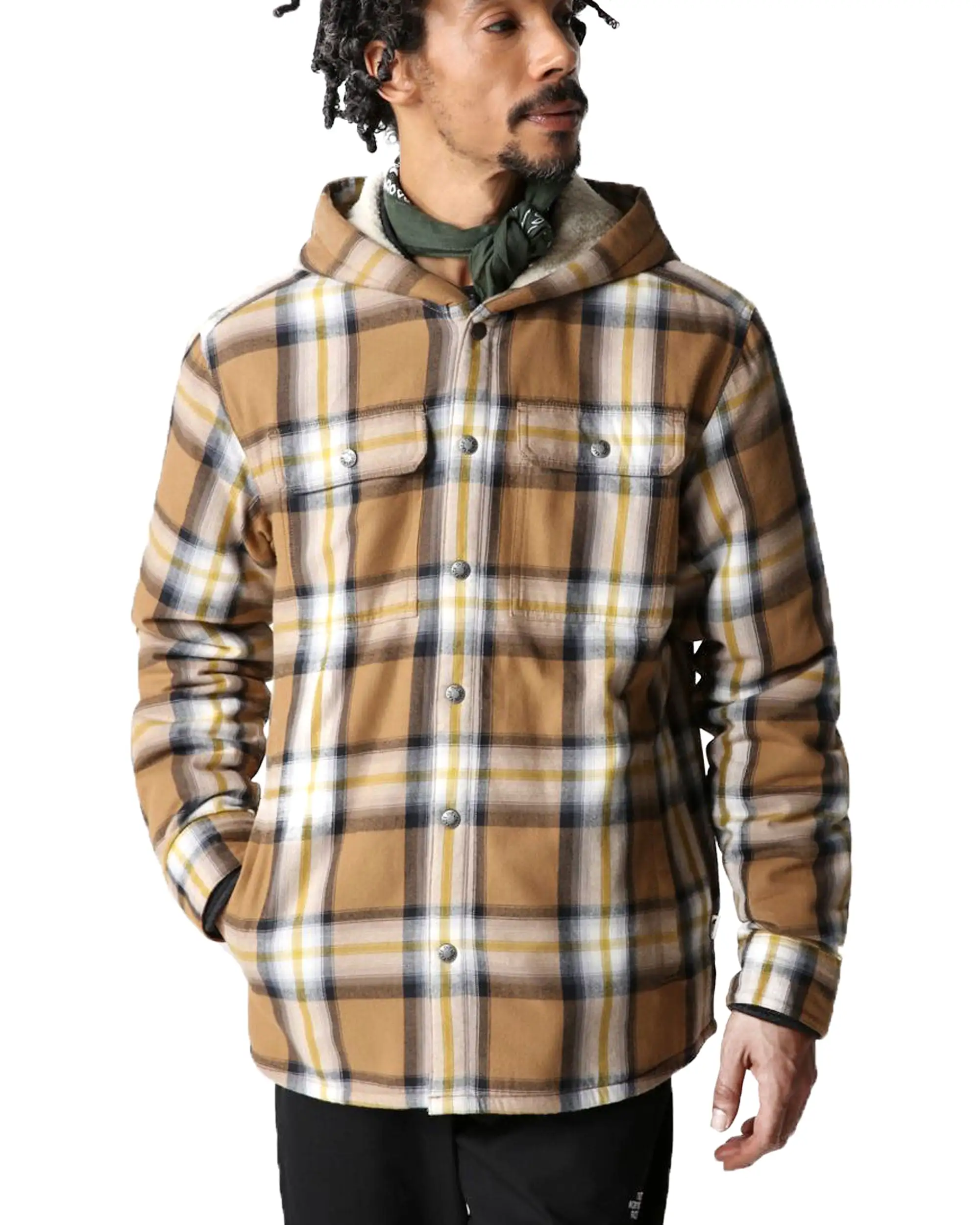 The North face Hooded Campshire Shirt Marrone