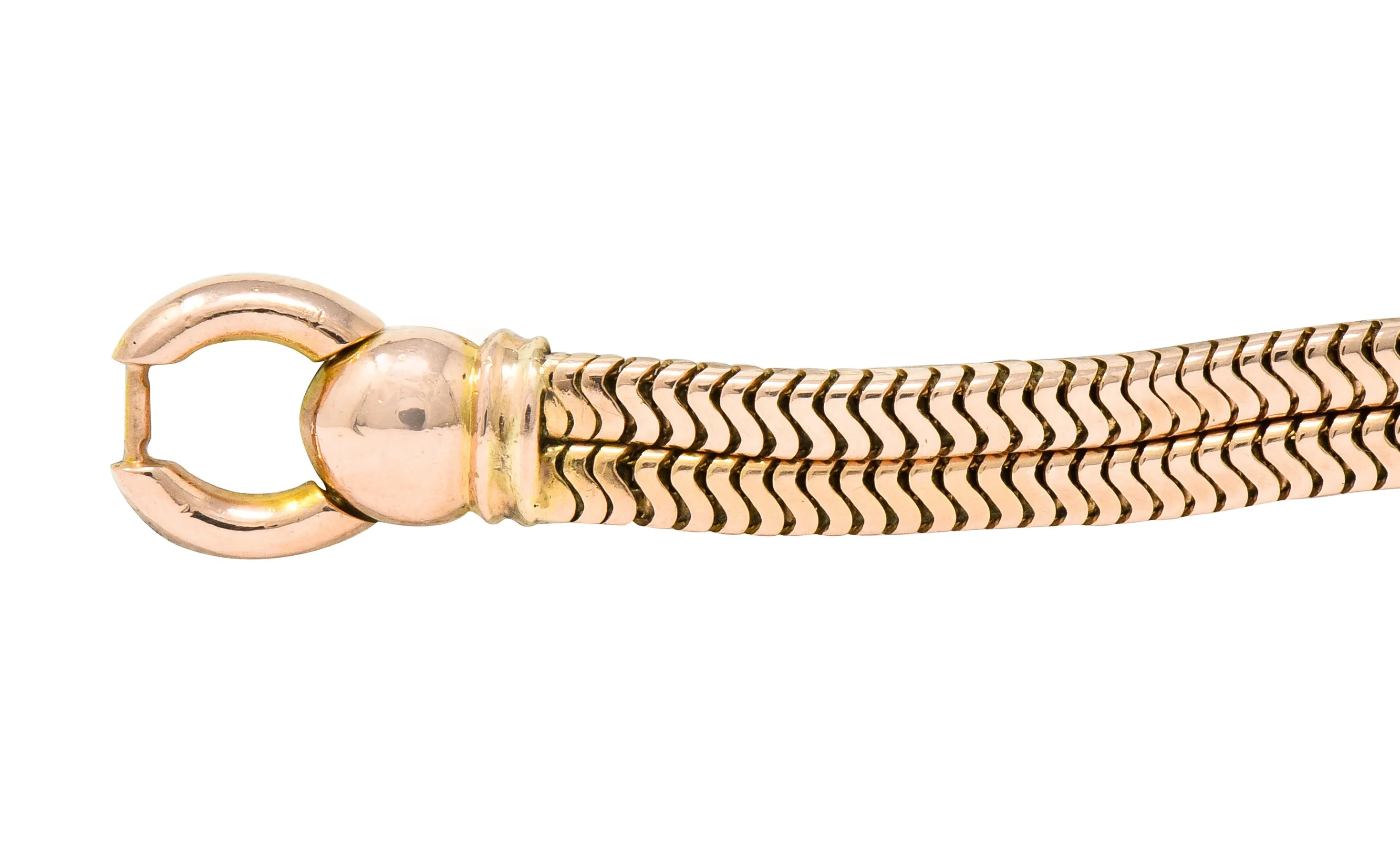 Tiffany & Co. Retro Citrine Diamond 14 Karat Rose Gold Watch Bracelet