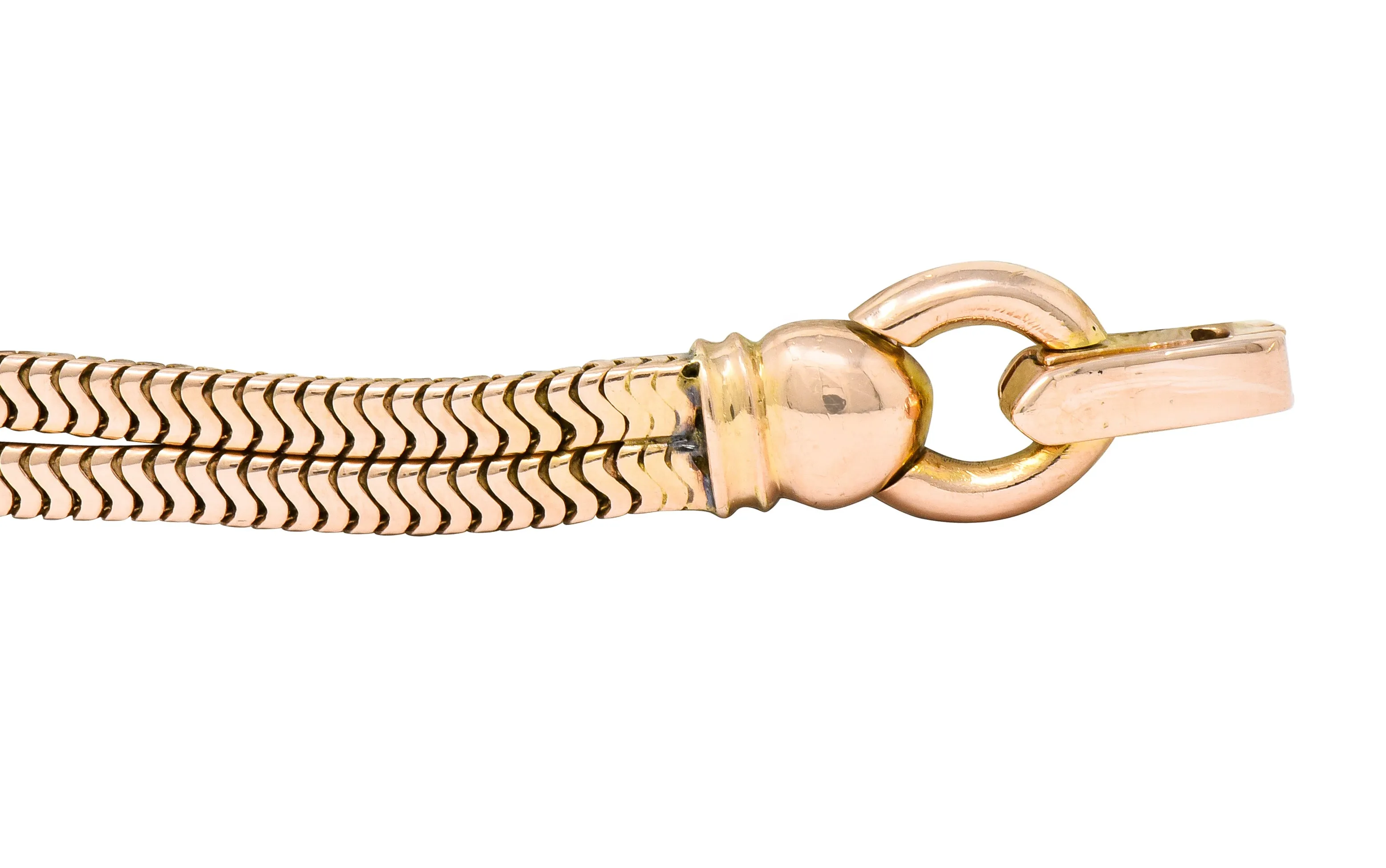 Tiffany & Co. Retro Citrine Diamond 14 Karat Rose Gold Watch Bracelet