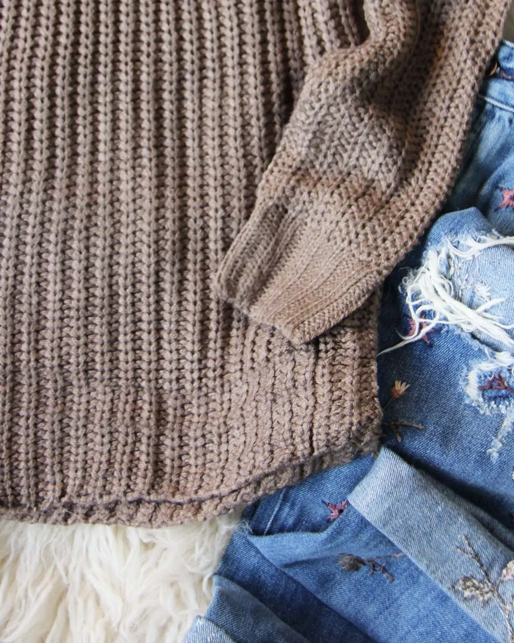 Toasty Knit Sweater in Taupe