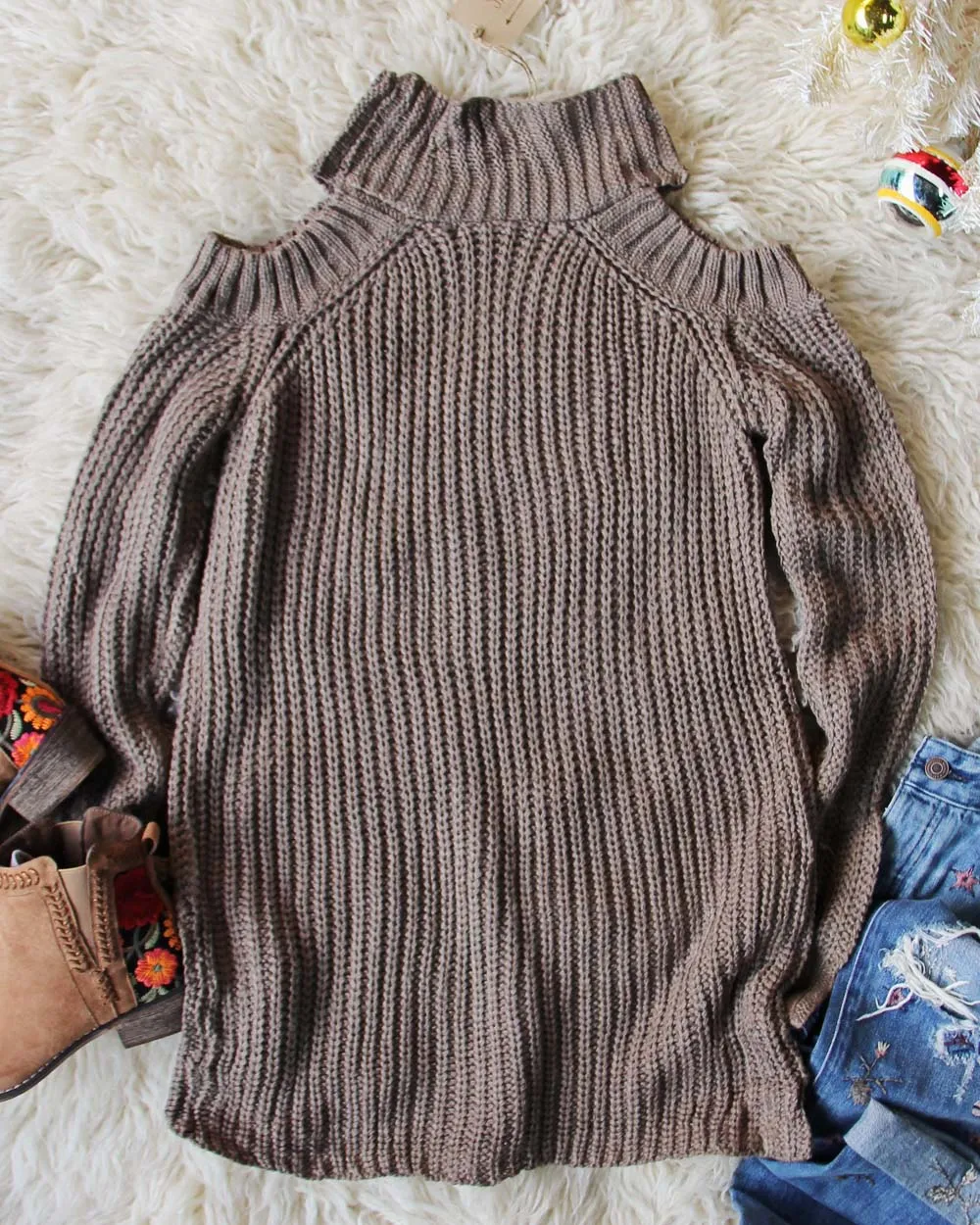 Toasty Knit Sweater in Taupe