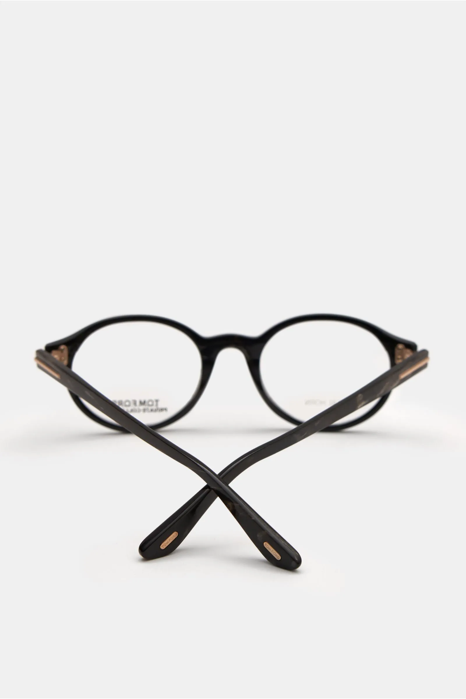 TOM FORD glasses frame 'Round Horn Optical' black/grey-brown patterned