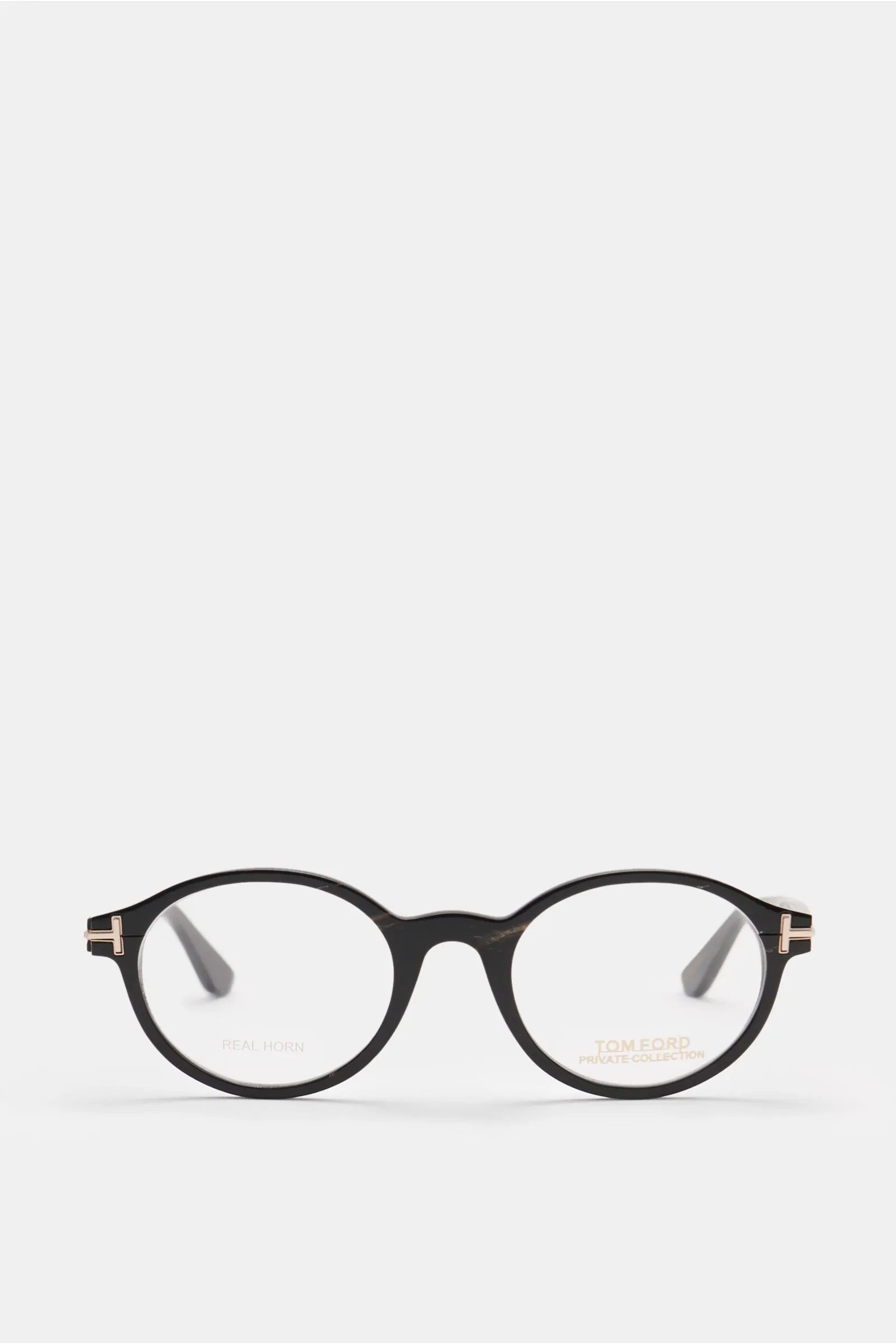 TOM FORD glasses frame 'Round Horn Optical' black/grey-brown patterned