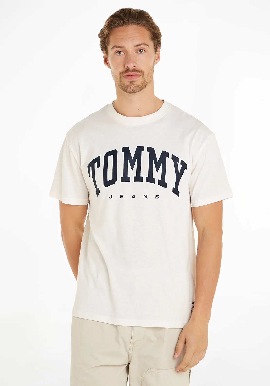 Tommy Jeans Varsity Arch T-Shirt, Ancient White