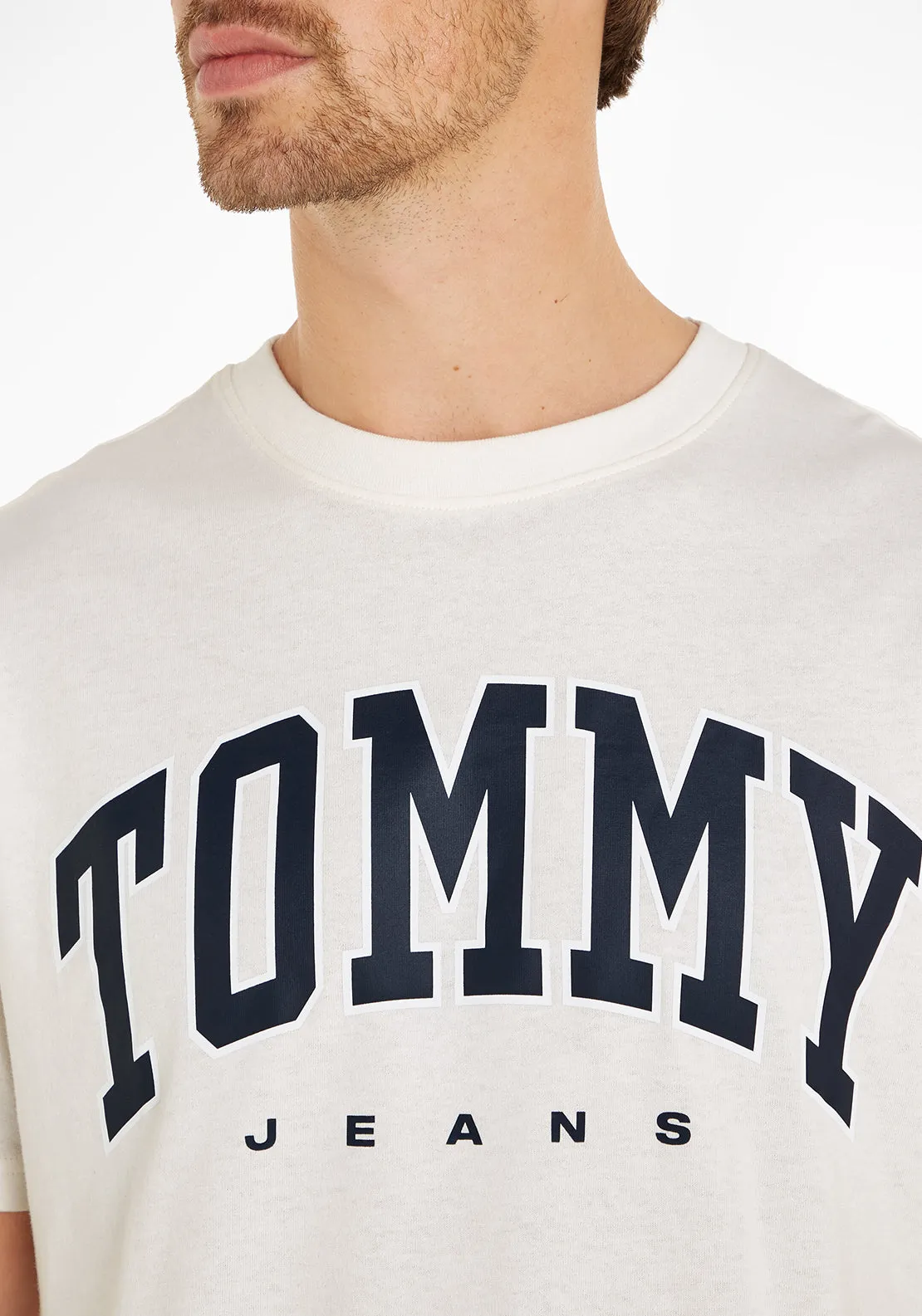 Tommy Jeans Varsity Arch T-Shirt, Ancient White