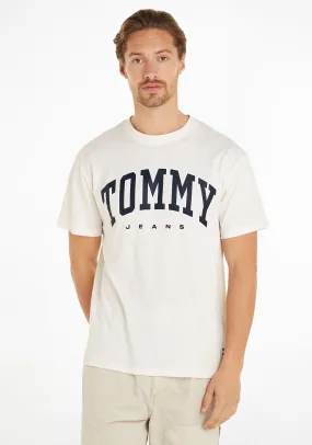 Tommy Jeans Varsity Arch T-Shirt, Ancient White