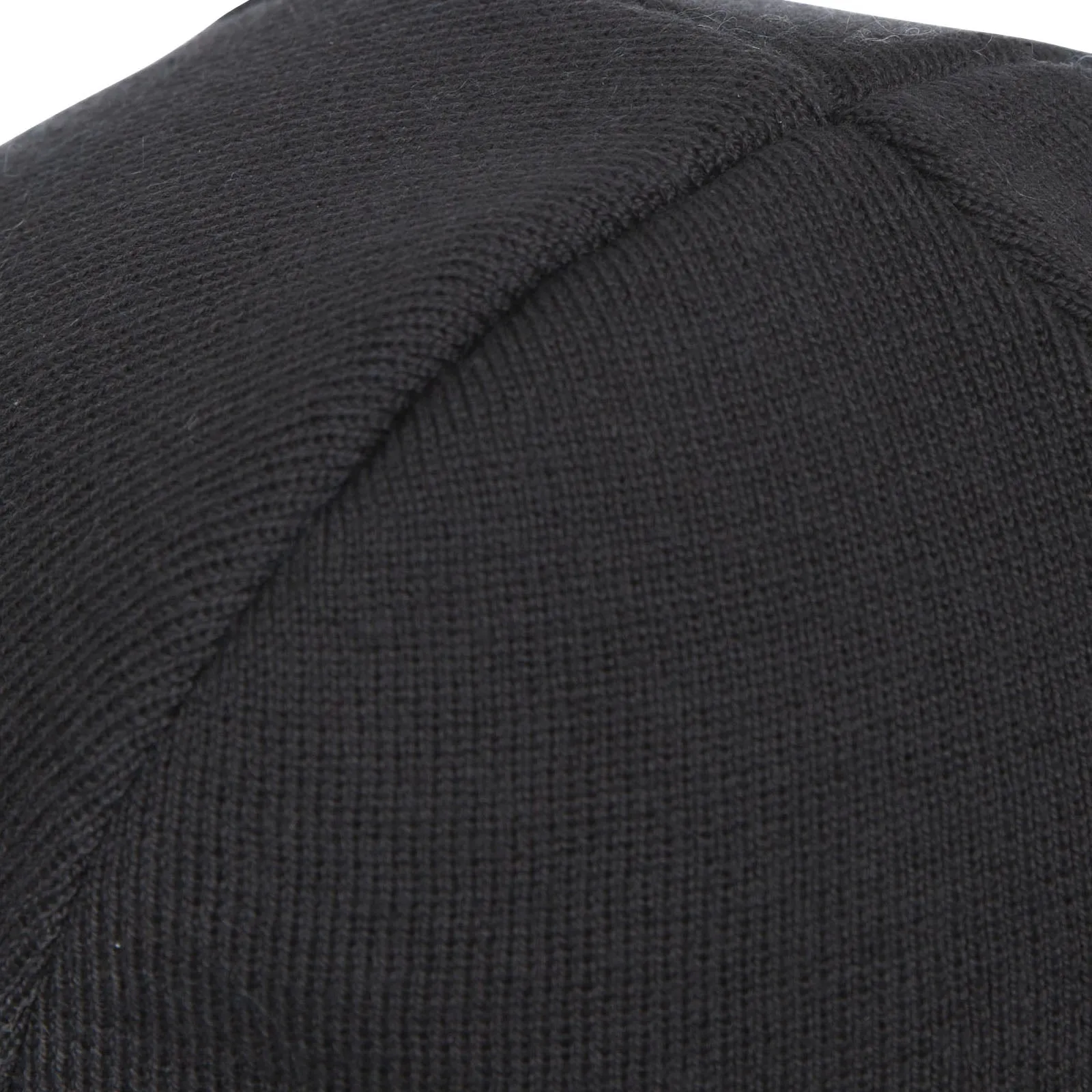 Trespass Stines Ribbed Knit Cuffed Beanie Hat - Black