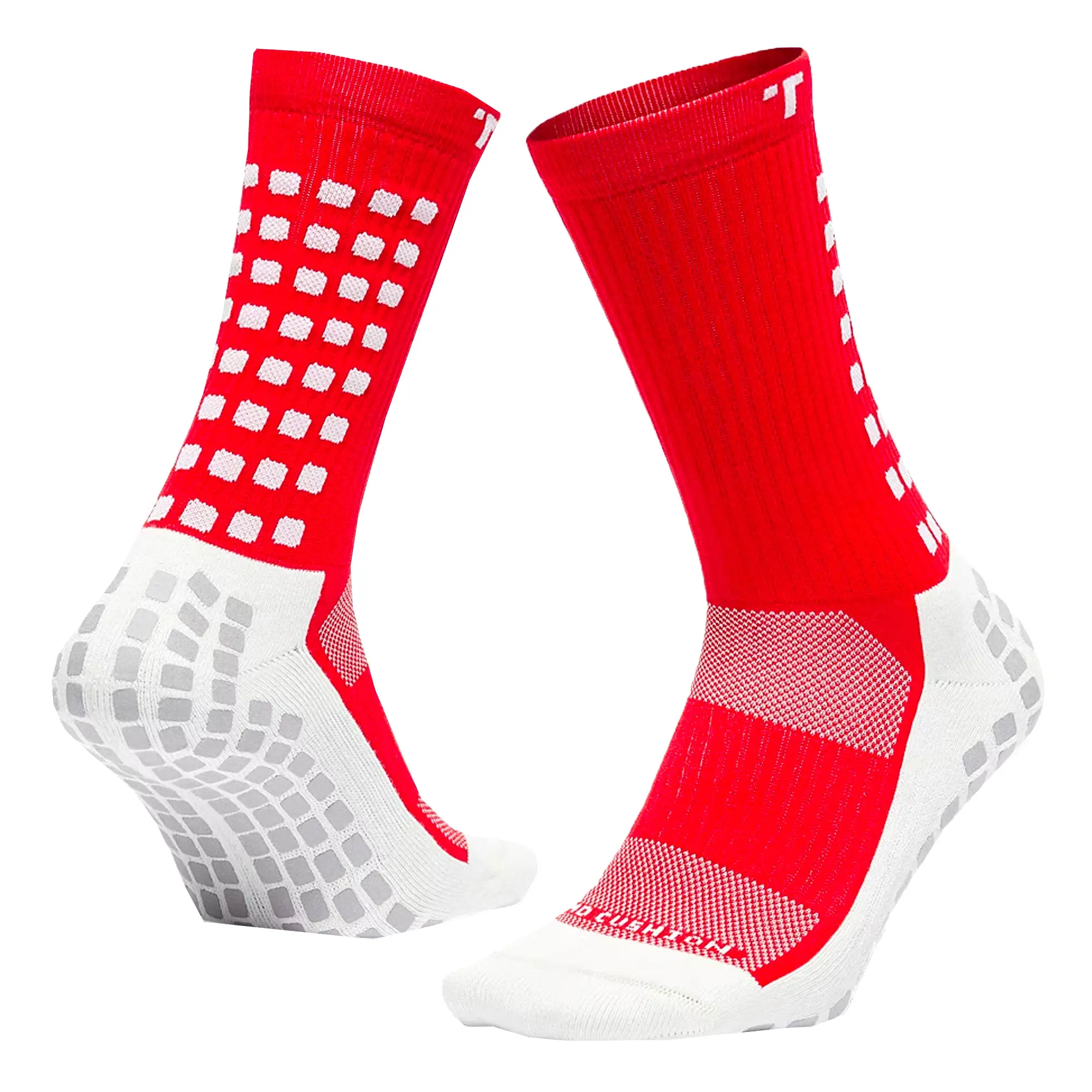 TRUsox 3.0 Mid-Calf Cushioned Grip Socks Red