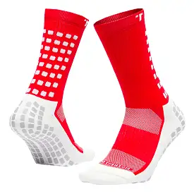 TRUsox 3.0 Mid-Calf Cushioned Grip Socks Red