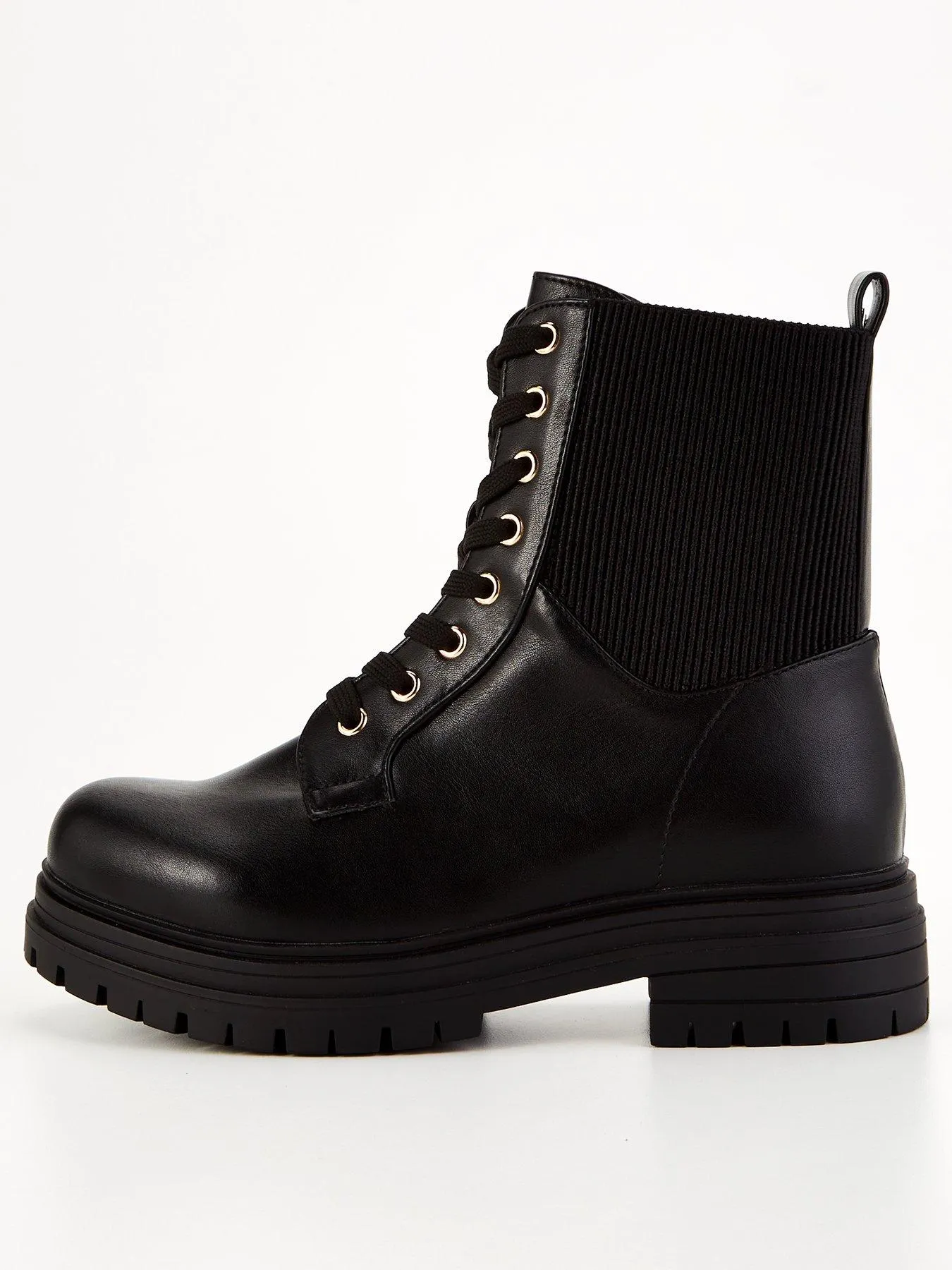 V by Very Extra Wide Fit Lace Up Boot