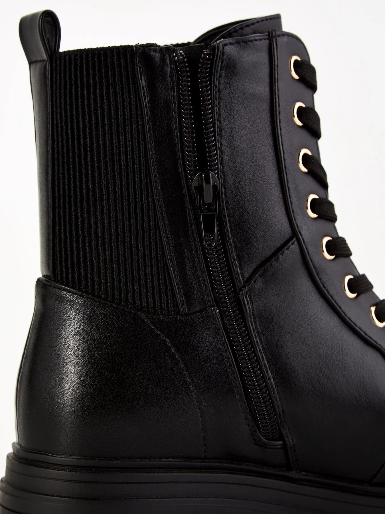 V by Very Extra Wide Fit Lace Up Boot