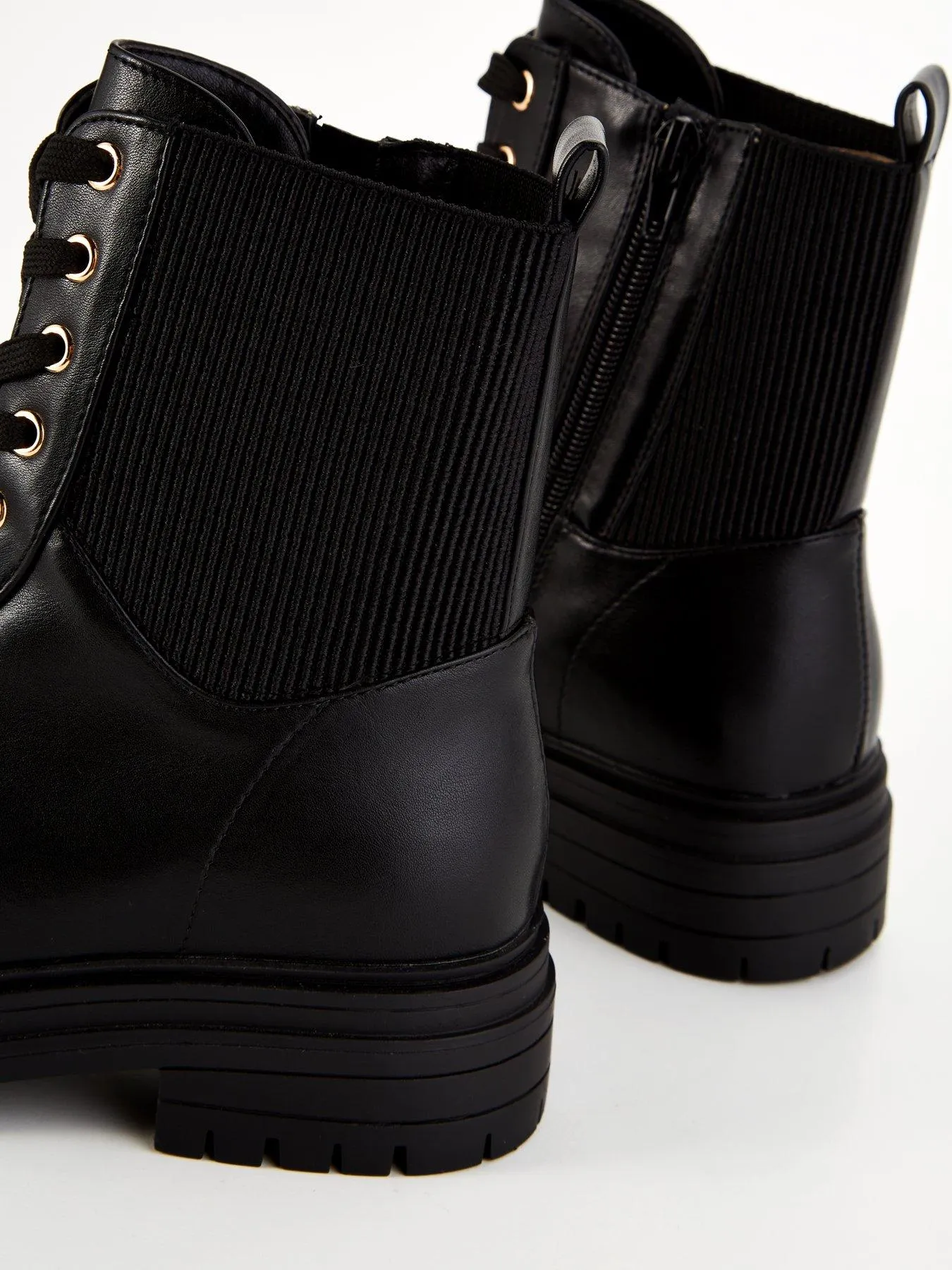 V by Very Extra Wide Fit Lace Up Boot