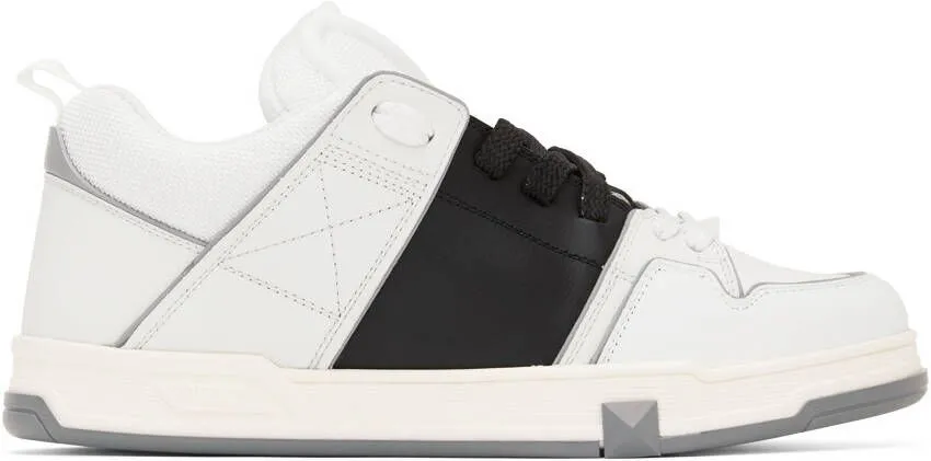 Valentino Garavani White & Black Open Skate Sneakers