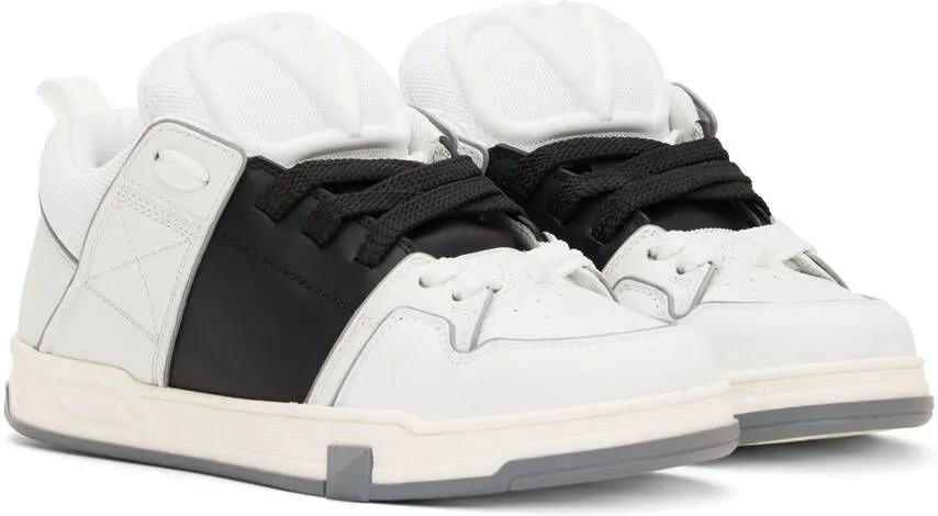 Valentino Garavani White & Black Open Skate Sneakers