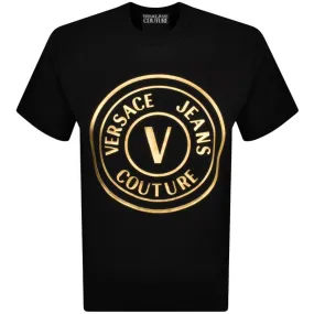 Versace Jeans Couture Foil Logo T Shirt Black