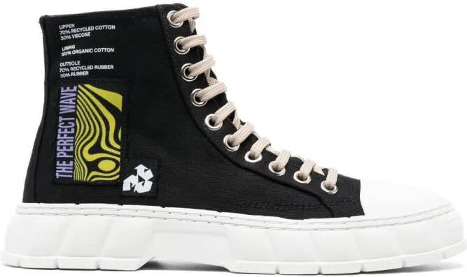 Virón 1982 Wave high-top sneakers Black