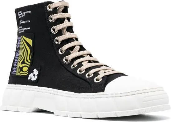 Virón 1982 Wave high-top sneakers Black